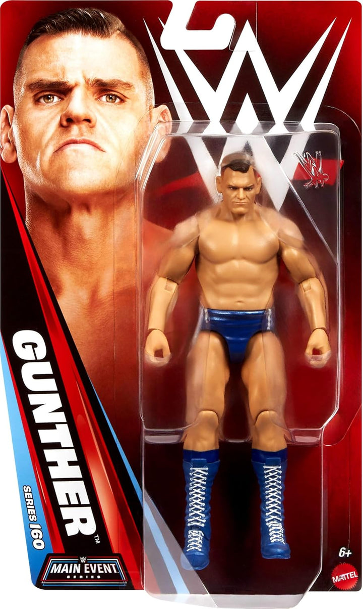 Mattel WWE Gunther Figura de acción, Main Event Series #160, Supere...
