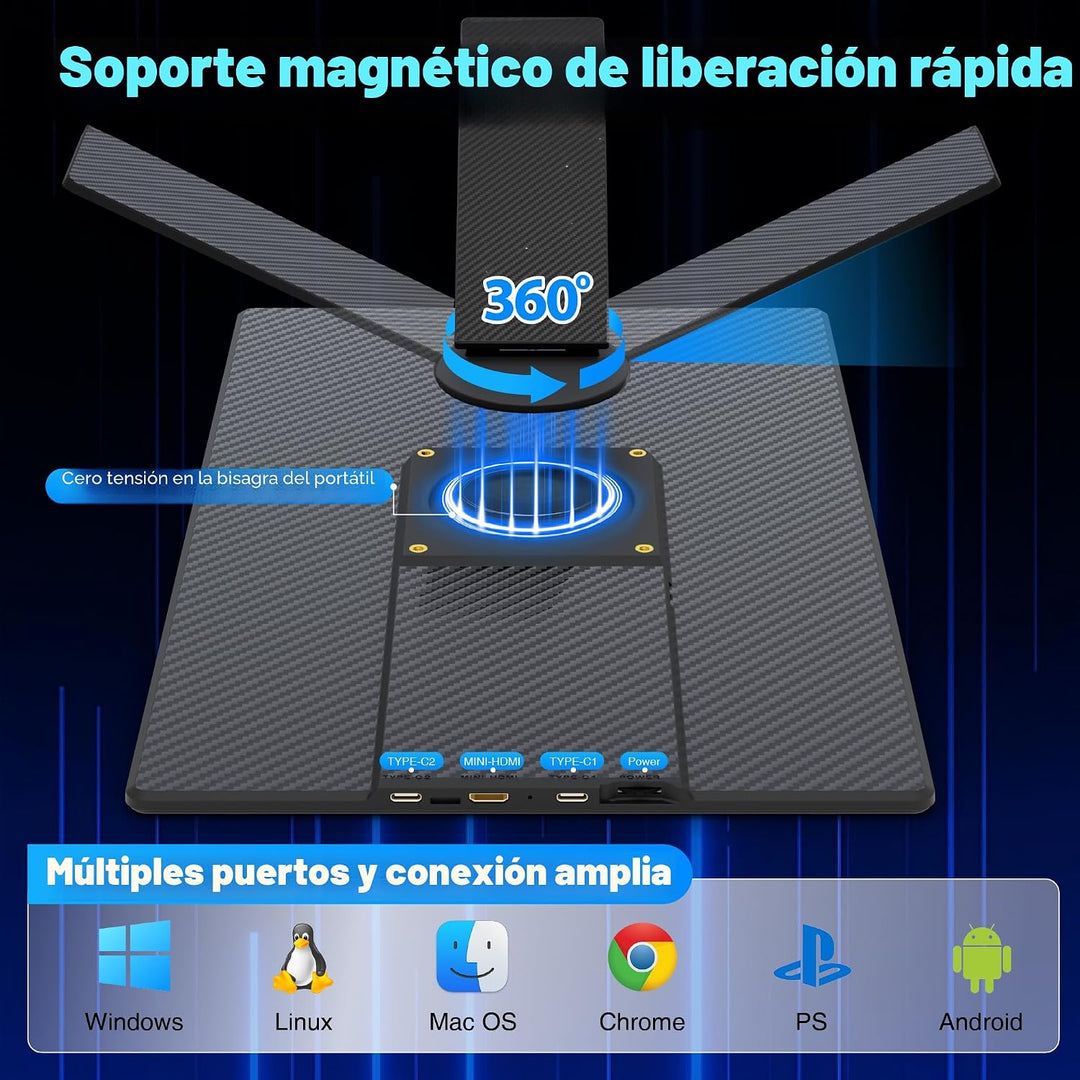 CIDETTY Extensor de pantalla para portátil de 16 pulgadas, monitor...