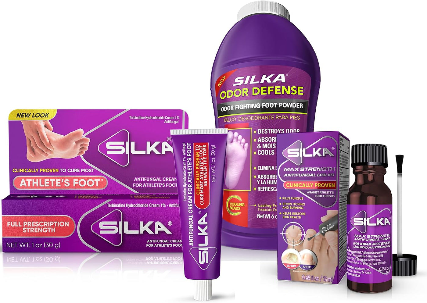 Kit de Cuidado de Emergencia para Pies Silka, Líquido Antifúngico d...