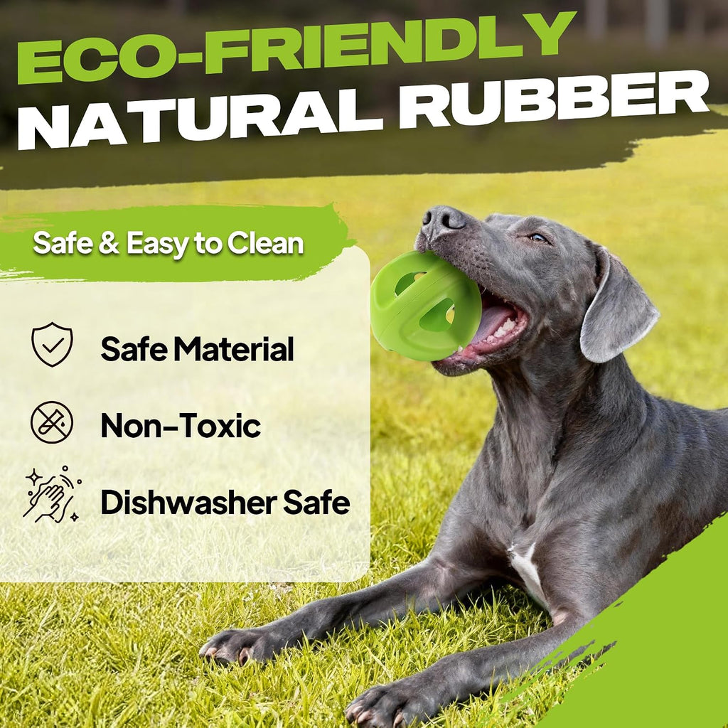 Fida Pelotas de goma natural para perros masticadores agresivos, juguetes duraderos para masticar perros grandes, juguetes interactivos de buscar y tira y afloja para razas medianas y grandes, no