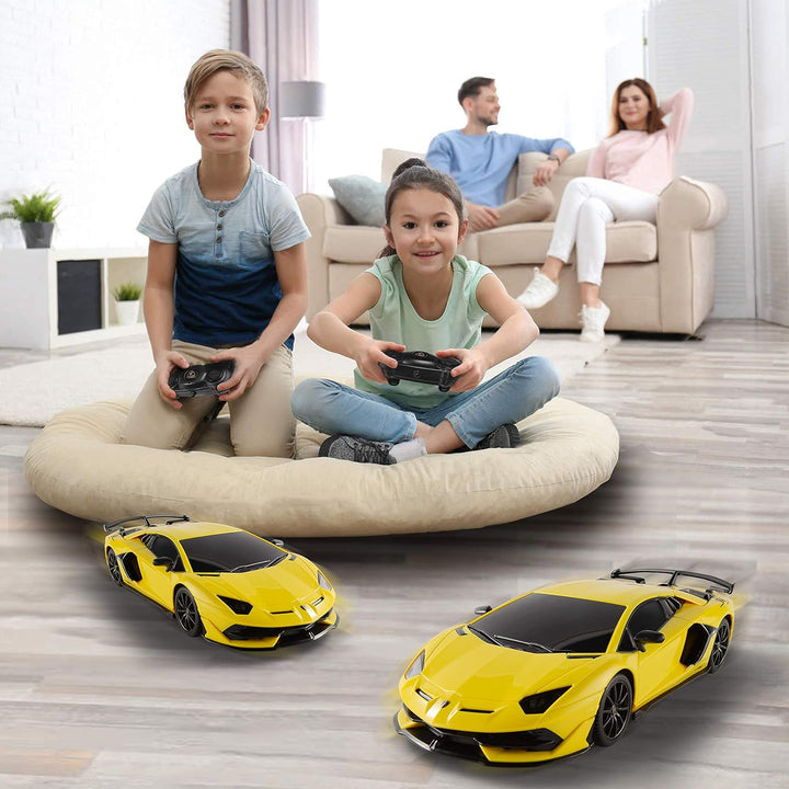 BEZGAR - Auto a control remoto Lambo a escala 1:24, automóvil de ju...