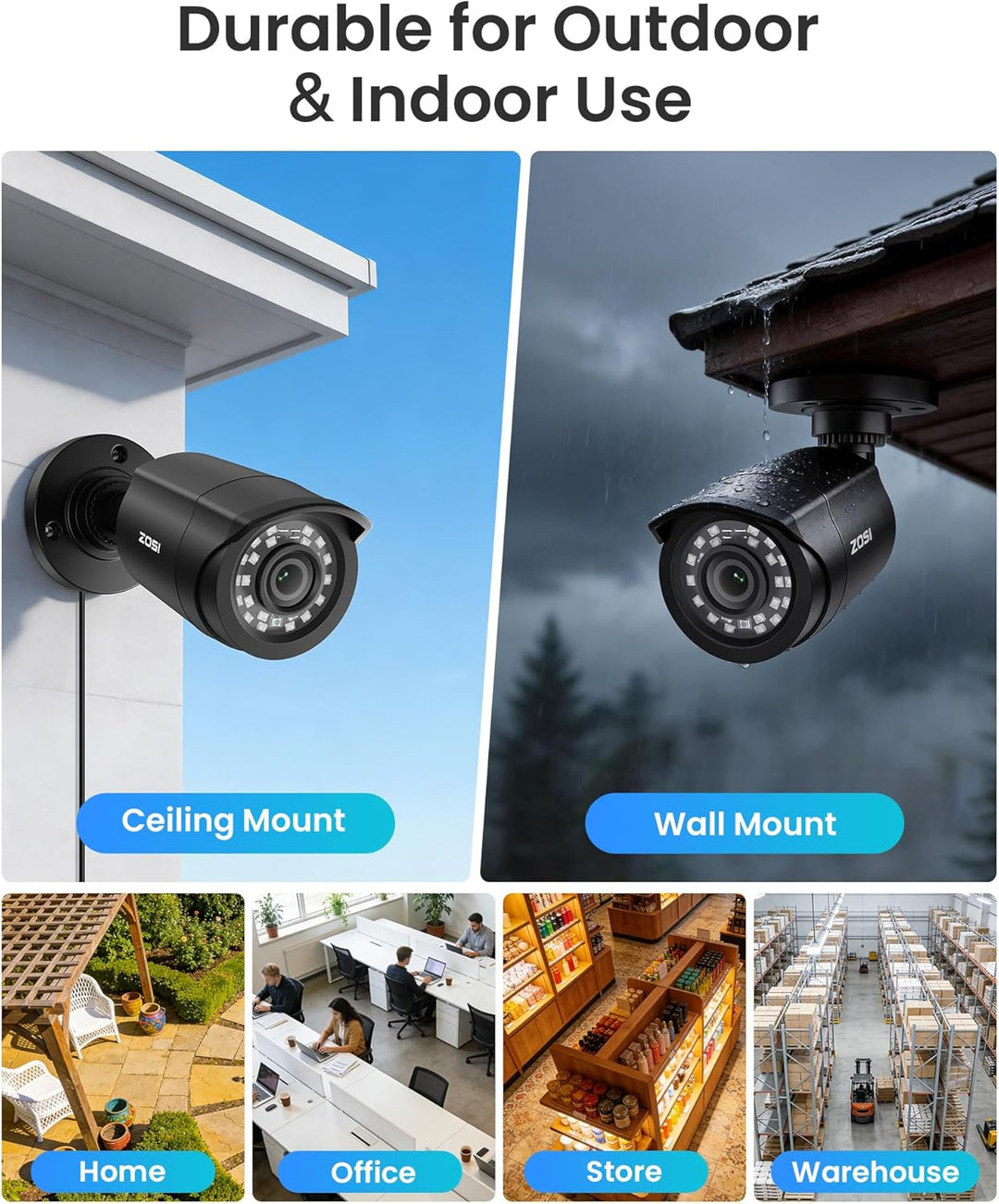 ZOSI 8CH Sistema de Seguridad HD-TVI Cámaras de 1080N Grabador de V...