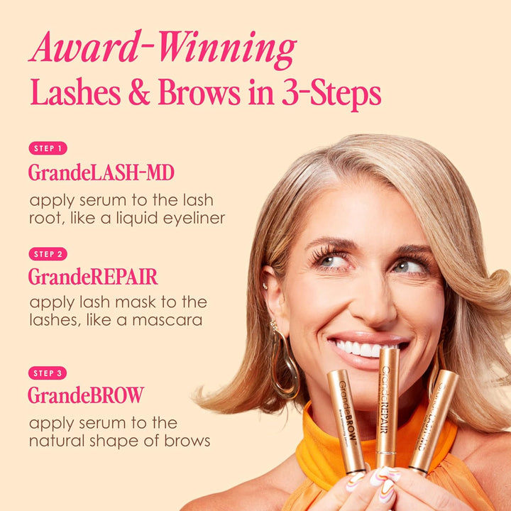 Grande Cosmetics Mini línea de pestañas y cejas: GrandeLASH-MD, Gra...