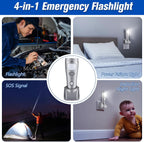 Enhon - Paquete de 2 luces LED de emergencia 4 en 1 para fallas de energía
