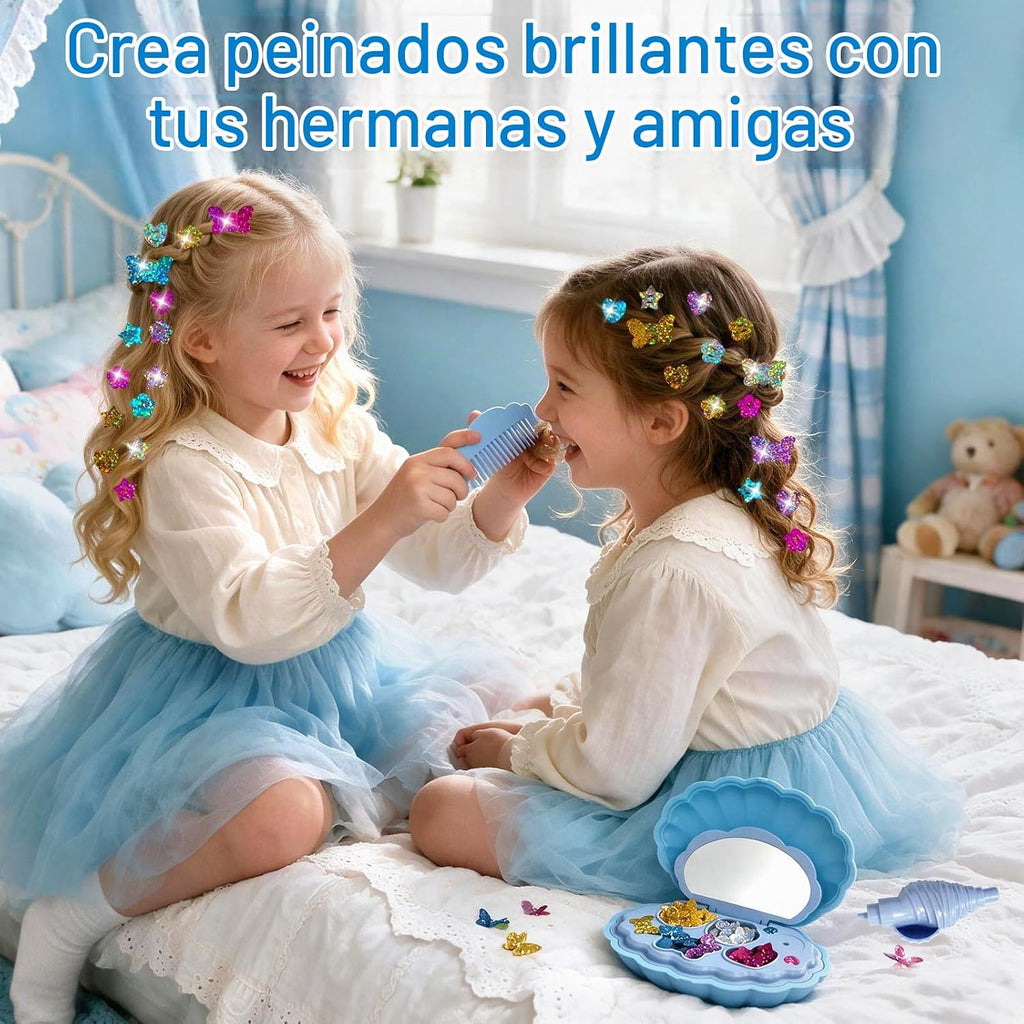 AOSITE Kit de sellado de gemas para el cabello para niñas de 3 a 12 años