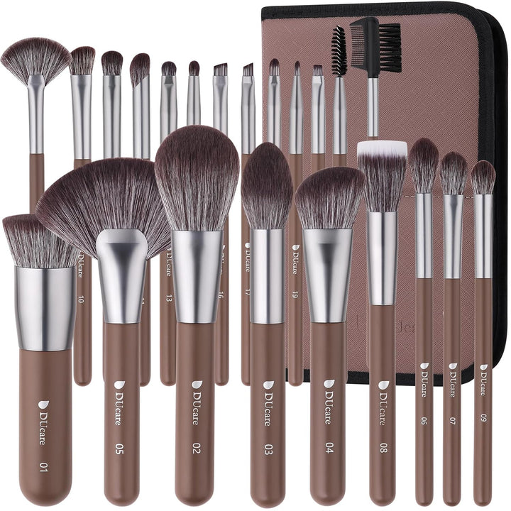 DUcare Juego de 22 brochas de maquillaje profesionales de grado pro...