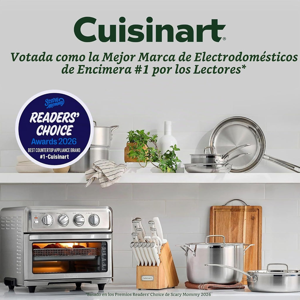 Cuisinart Horno tostador con freidora de aire, 1800 W, 8 en 1 con freidora