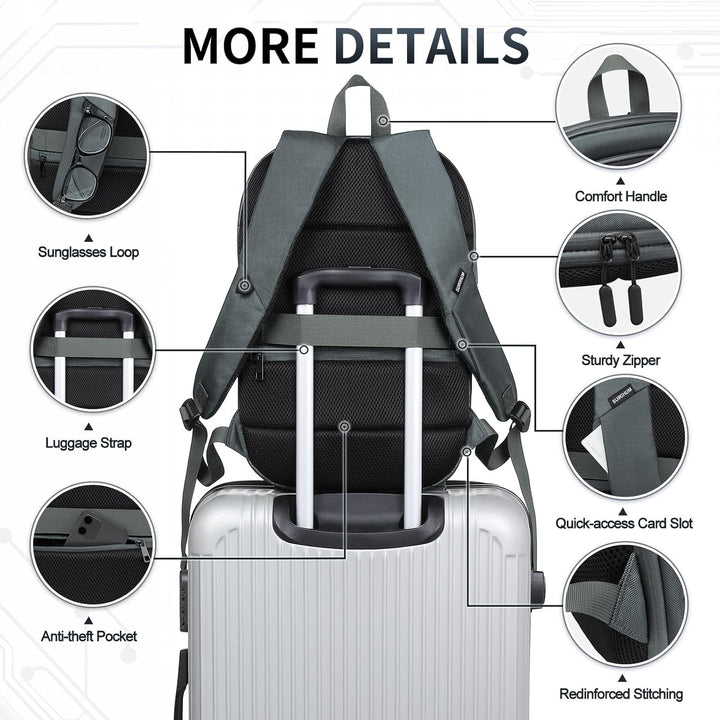 SUIKIHUM Mochila delgada para laptop para hombres y mujeres, bolsa...