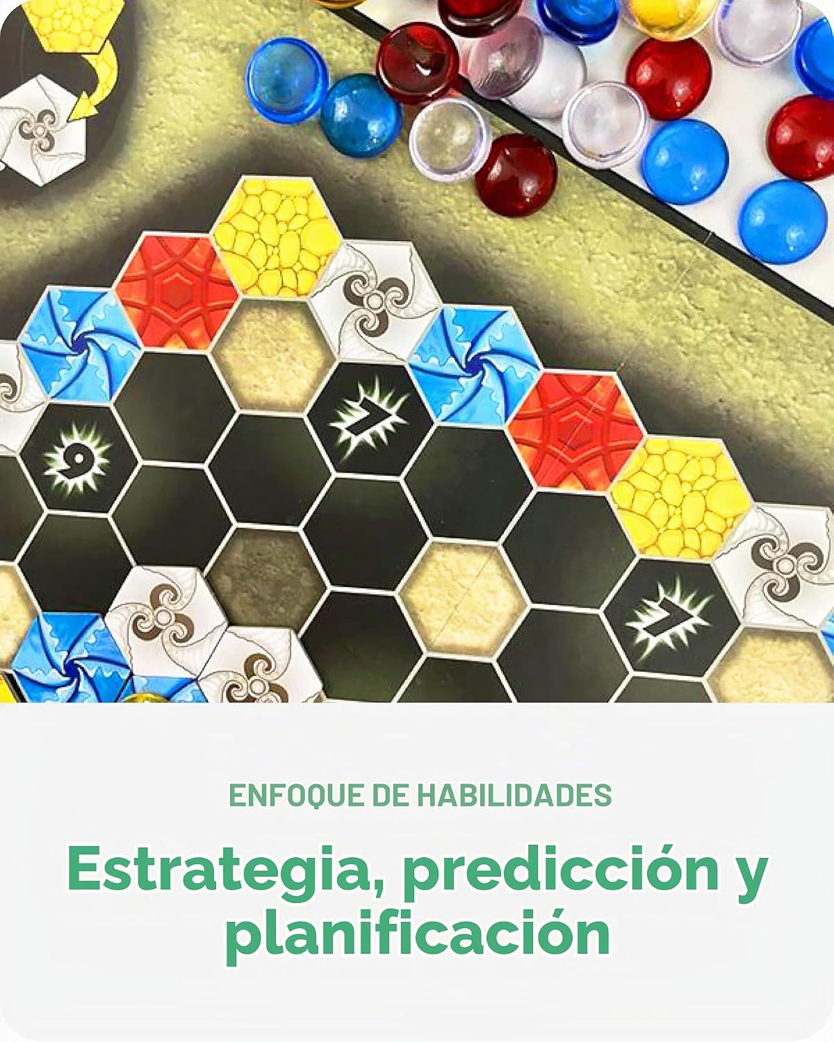 SimplyFun Juego de mesa Matter – Juego de estrategia de control de área para adolescentes y adultos a partir de 10 años – Incluye tablero de juego, 92 fichas de elementos, 56 elementales, 14 fichas de