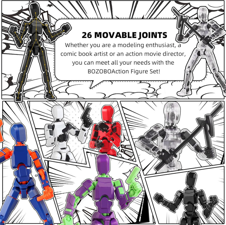 Juego de 13 figuras de acción, 6 figuras de acción T-Robot 13, Tita...