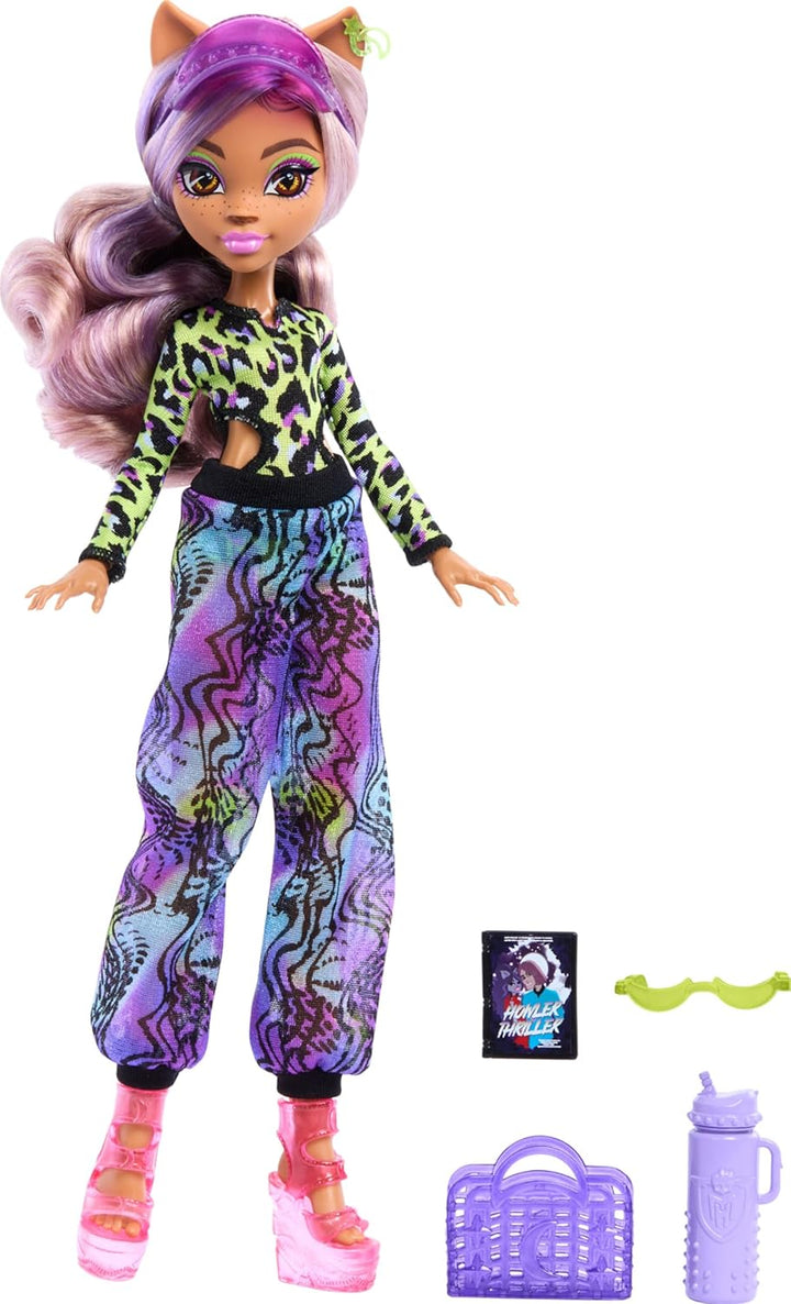 Muñeca Monster High Scare-adise Island Clawdeen Wolf con traje de b...