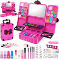 Juegos de maquillaje para niñas de 5 a 8 años, kit de maquillaje de juego para edades 3456789 10 años de edad, regalos de cumpleaños para niñas