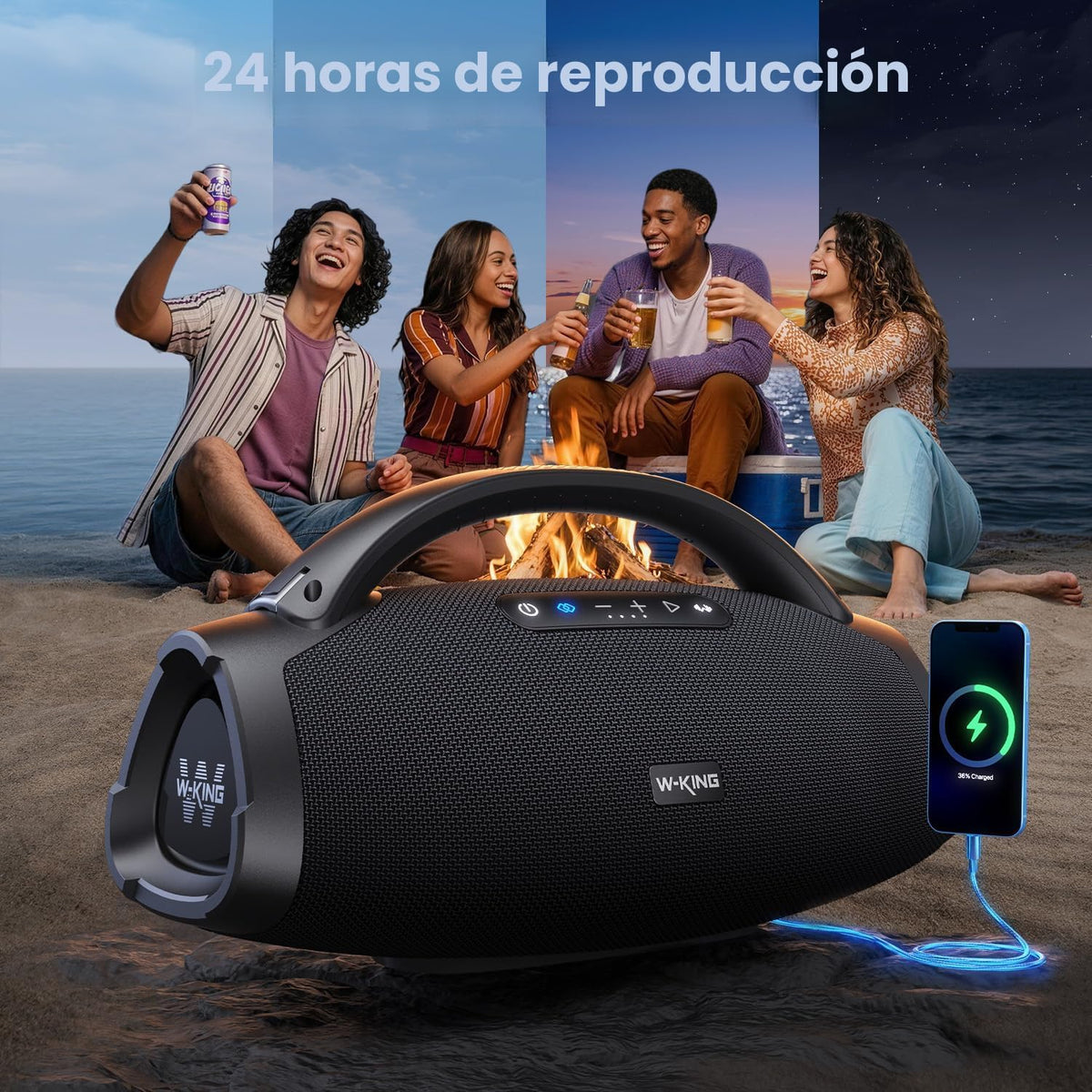 330W DE PICO Caja de Sonido Más Fuerte, Subwoofer de 7.5"\/2.1C...