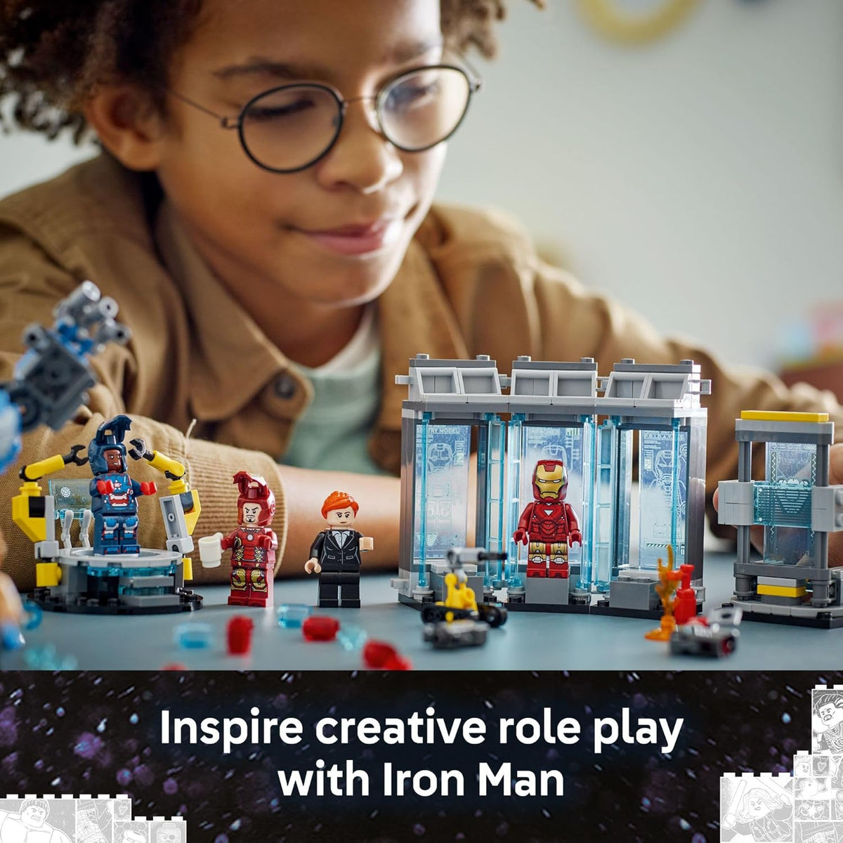 LEGO Marvel Iron Mans Laboratory Hall of Armor - Juguete