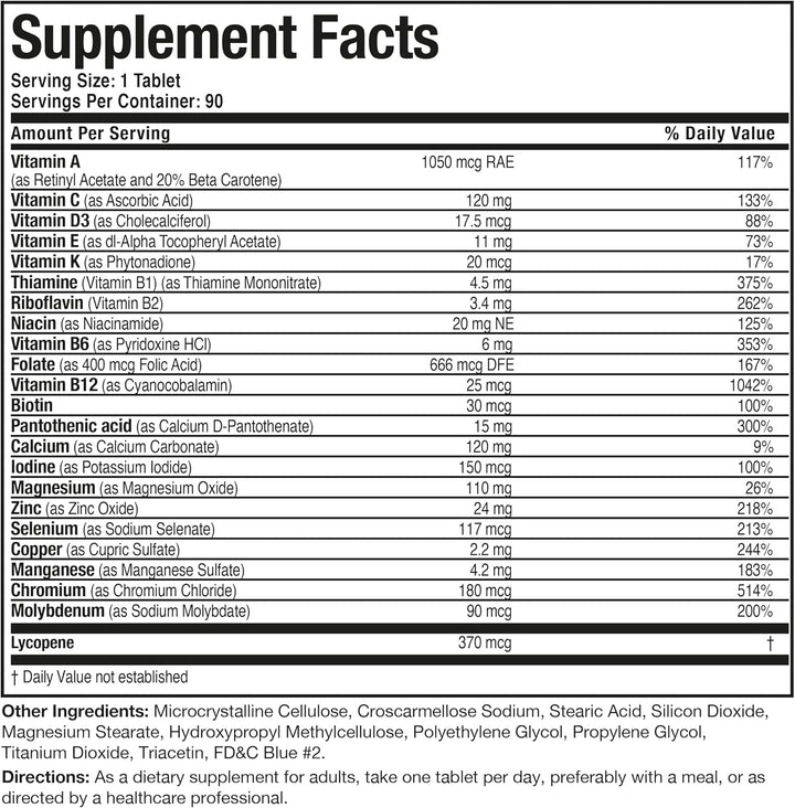 Bronson One Daily - Multivitamínico completo para hombre 50+, 90 ta...