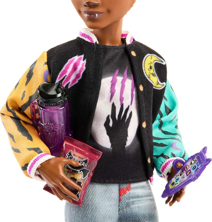 Muñeca de Monster High, muñeca Clawdeen Wolf con bulldog gárgola ma...