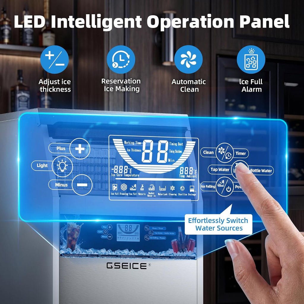 GSEICE Máquina comercial del fabricante de hielo 200lbs/24H con