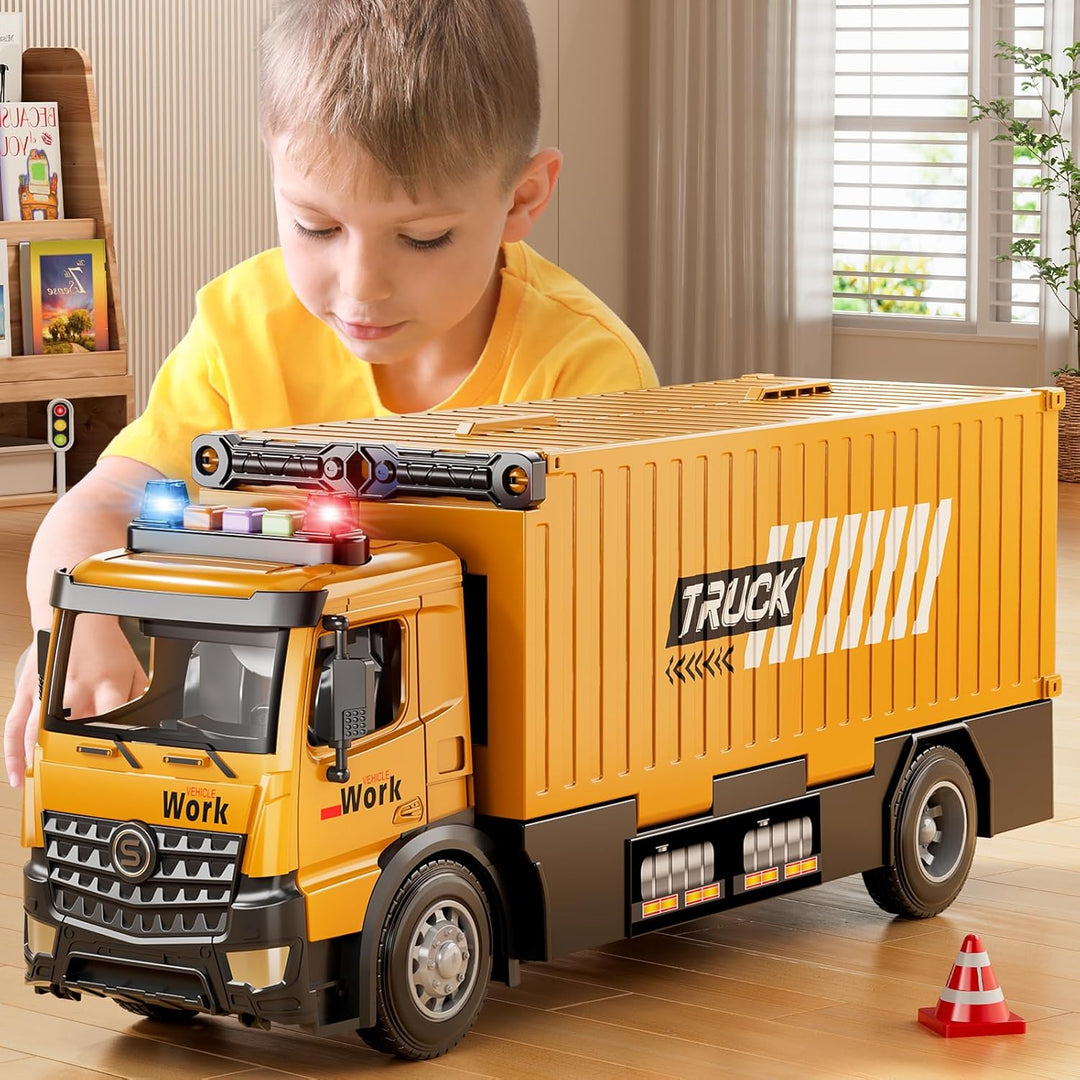 Camión transportador de carreras para niños pequeños