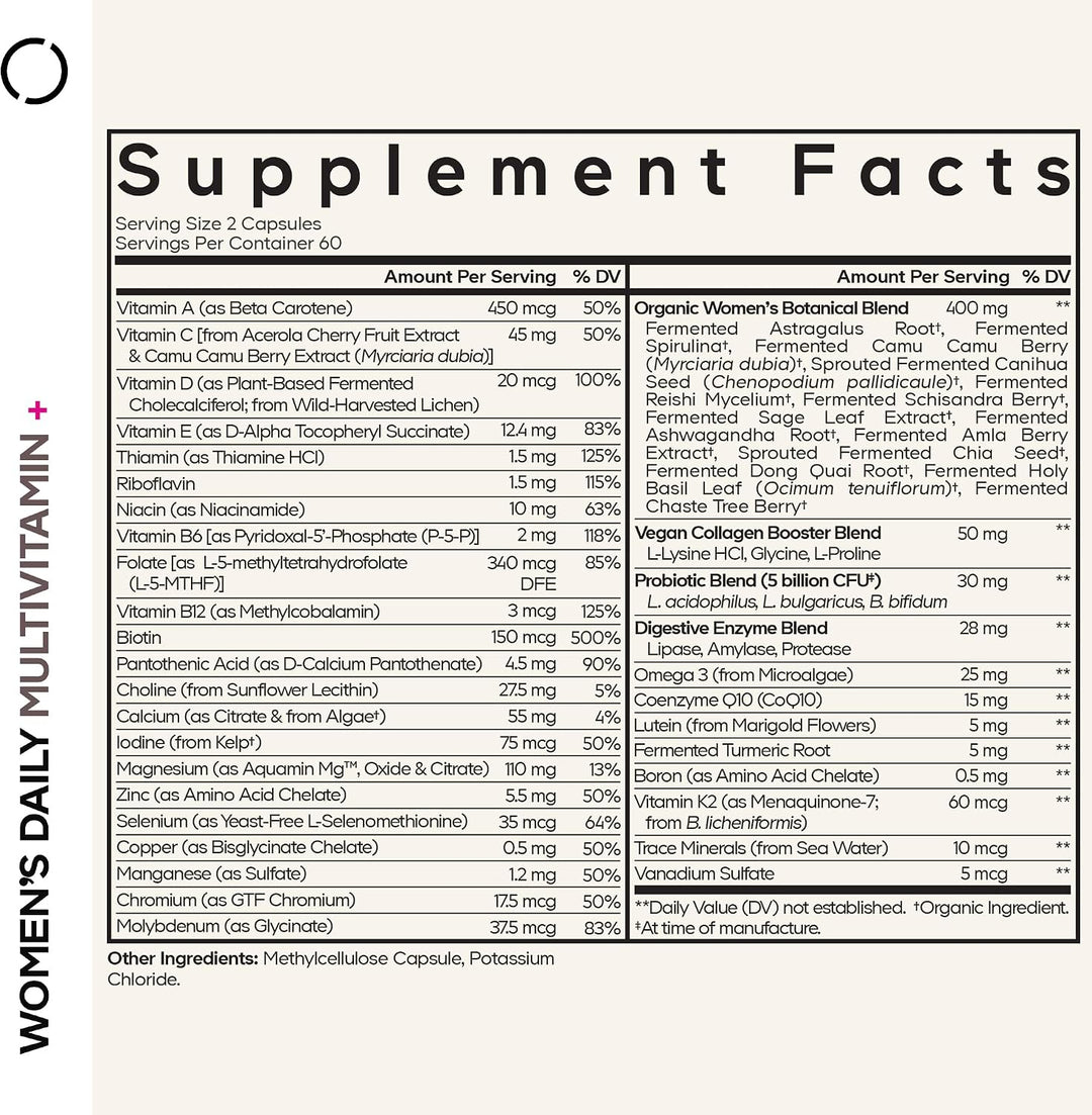 Codeage Multivitamínico Diario para Mujeres, 25+ Vitaminas y Minera...