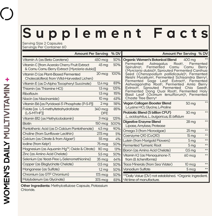 Codeage Multivitamínico Diario para Mujeres, 25+ Vitaminas y Minera...