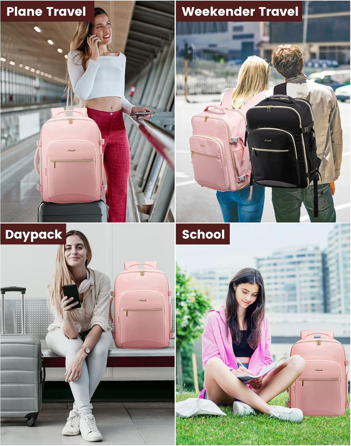 LOVEVOOK Mochila de viaje para mujeres y hombres, 40L, aprobada por...