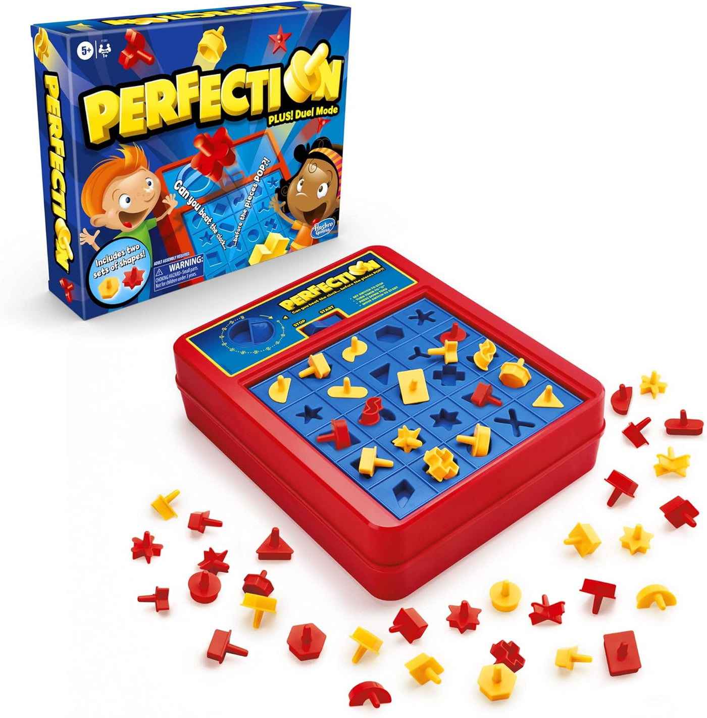 Hasbro Gaming Perfection Plus - Formas y piezas para 2
