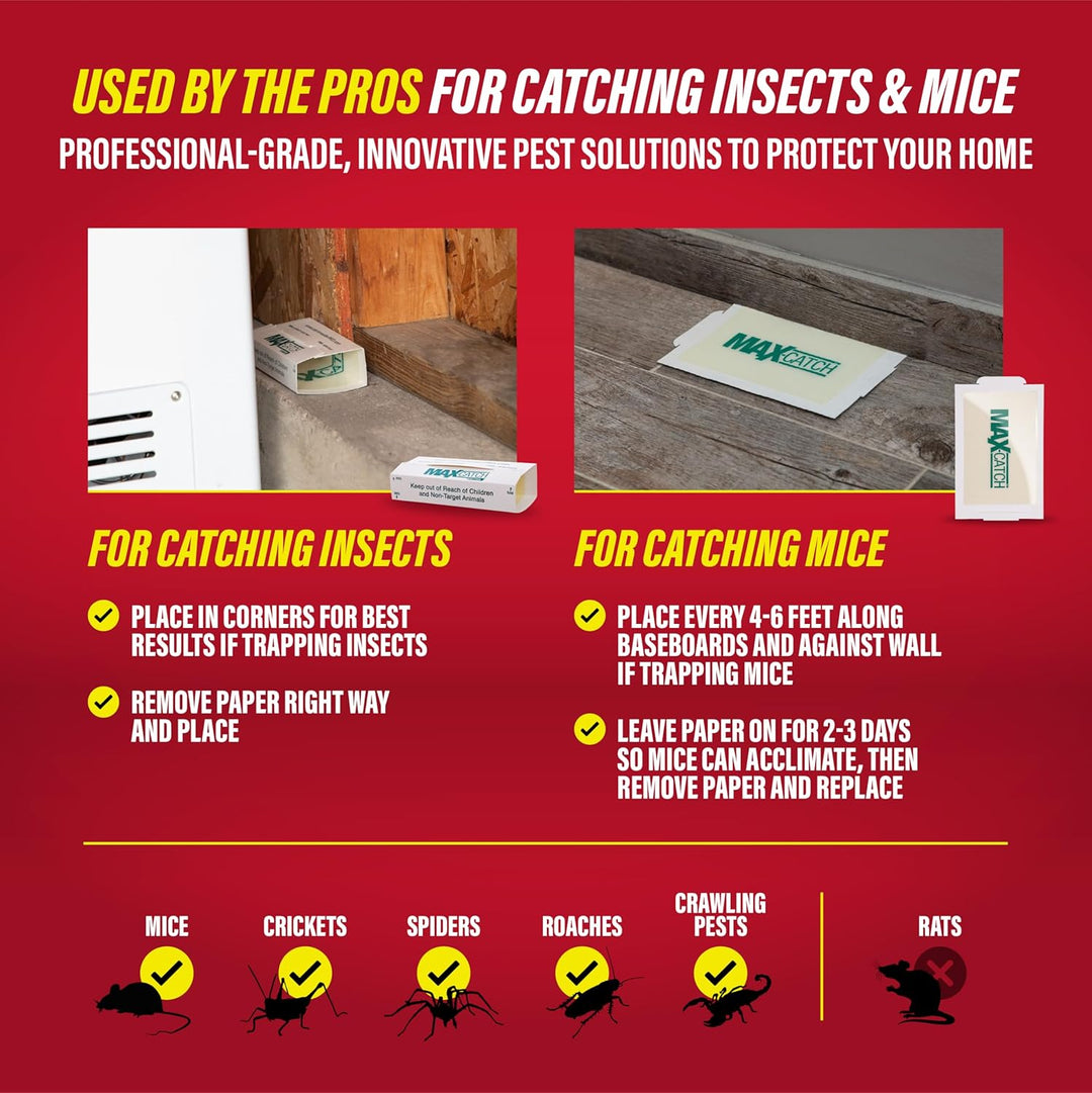 Catchmaster Max-Catch - Trampas de pegamento para ratones e insecto...