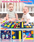Juguetes Montessori de tablero ocupado para niños pequeños, regalos de cumpleaños, libro ocupado, juguetes sensoriales para niños pequeños, actividades educativas de viaje para niños pequeños