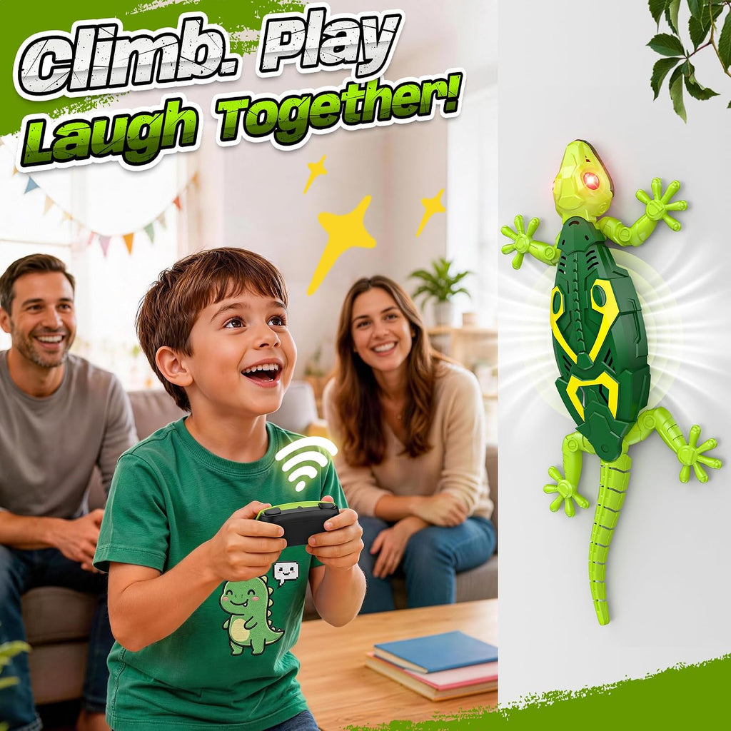 Rcfunkid RC Wall Crawler Gecko Escalada Gecko Juguete 360° Giratorio
