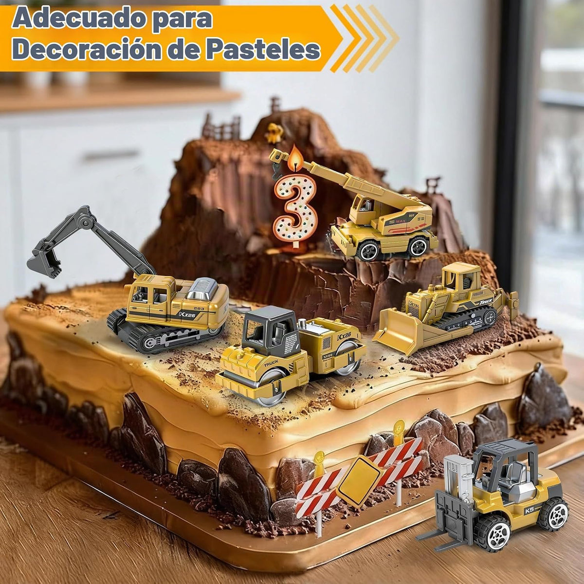 Paquete de 12 juguetes de construcción fundidos a presión, mini autos de