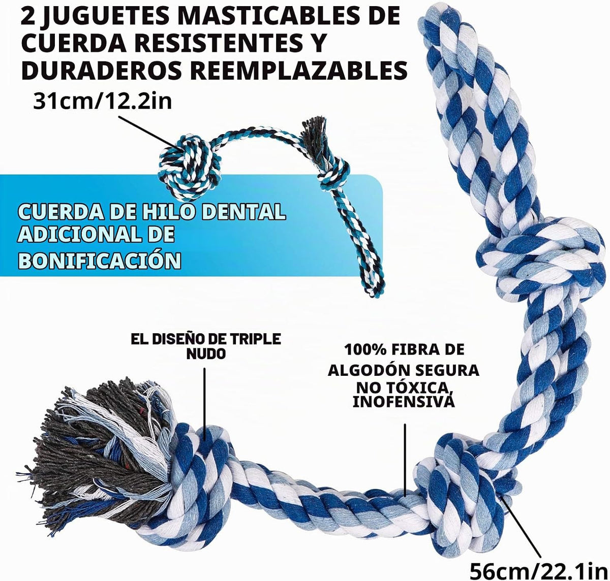 TRSMIMA - Juguetes de cuerda de poste de resorte para perros resistentes