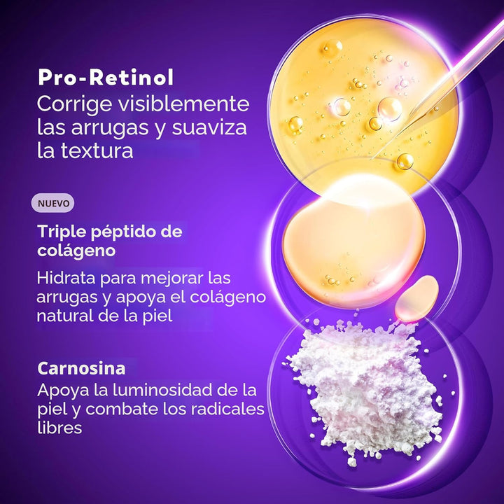 Olay Crema de noche de retinol para mujeres, hidratante facial anti...