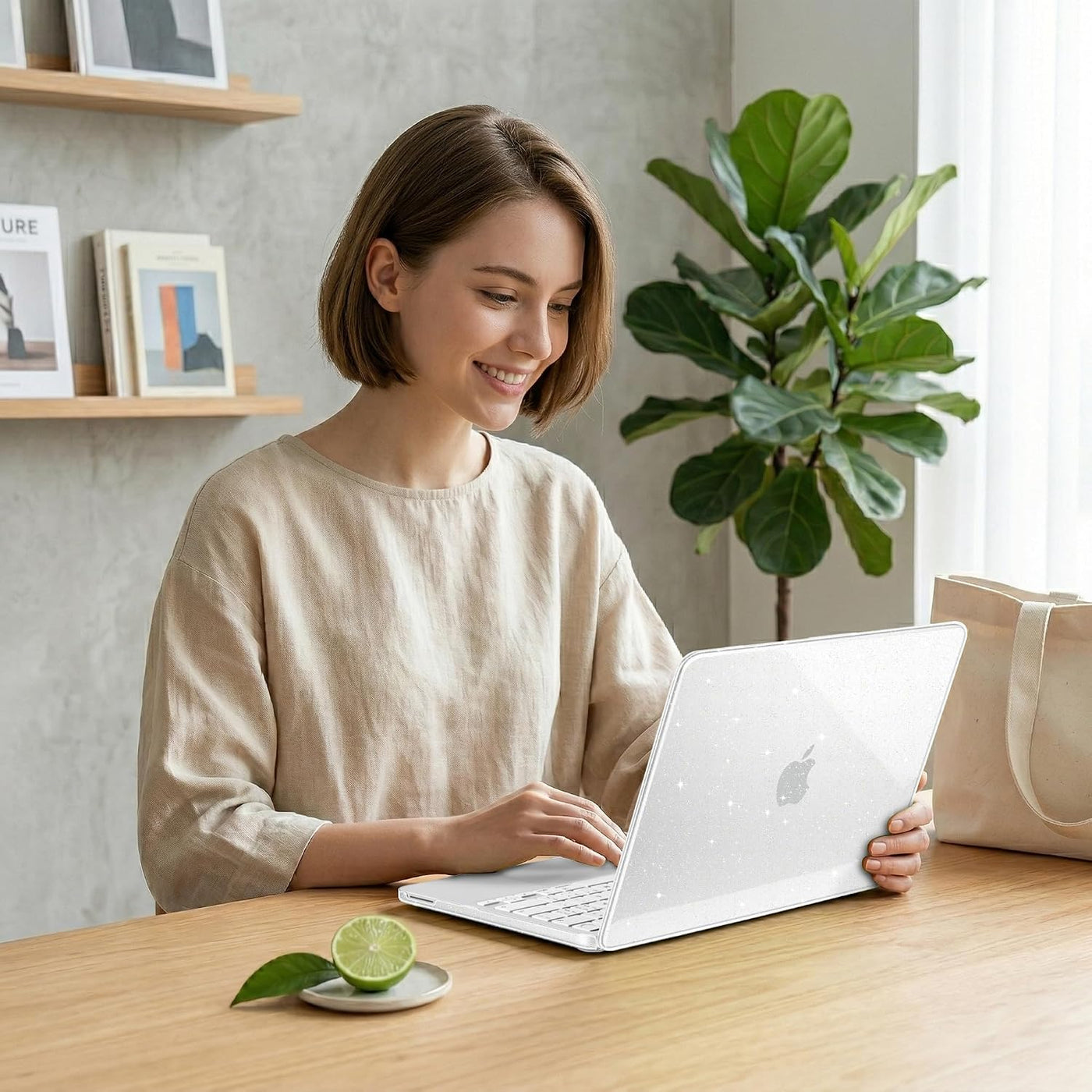 MEEgoodo Funda con purpurina para MacBook Neo de 13 pulgadas versió...