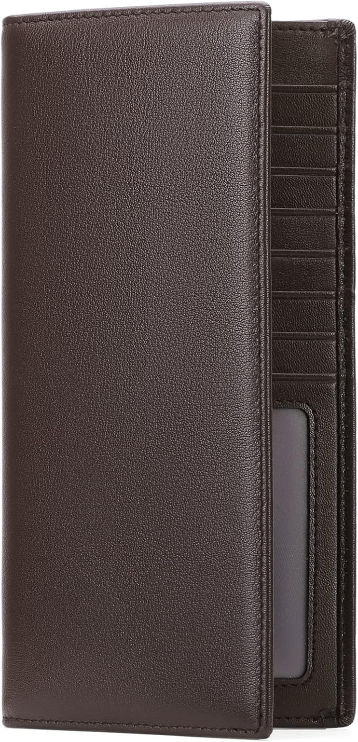 FALAN MULE Cartera para hombres de cuero genuino con bloqueo RFID,...