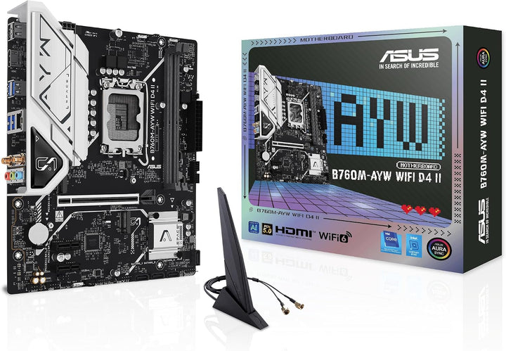 ASUS B760M-AYW WiFi D4 II Intel® B760 (LGA 1700) microATX mATX plac...