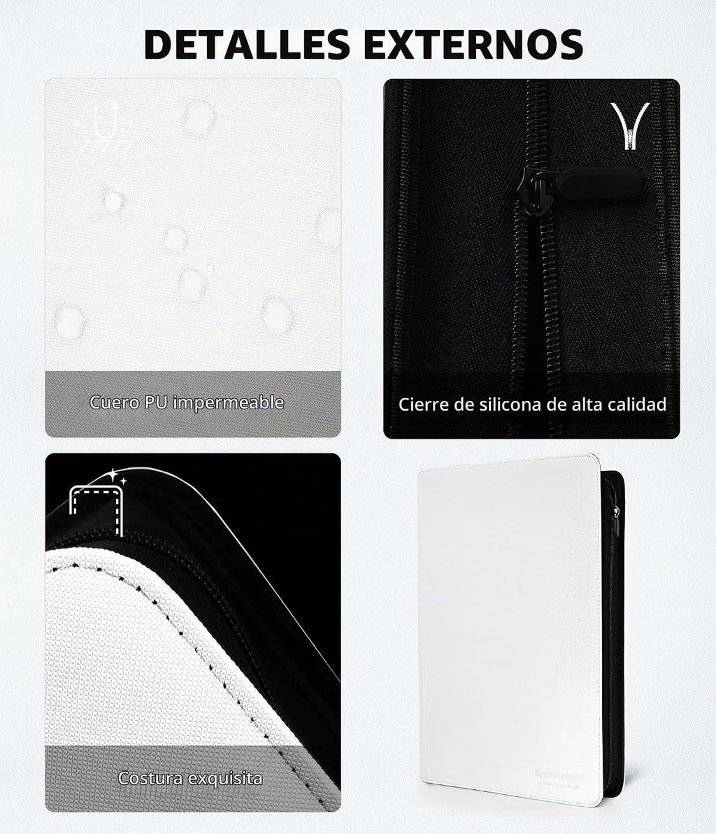 Carpeta de tarjetas con 16 bolsillos, carpeta de tarjetas coleccionables