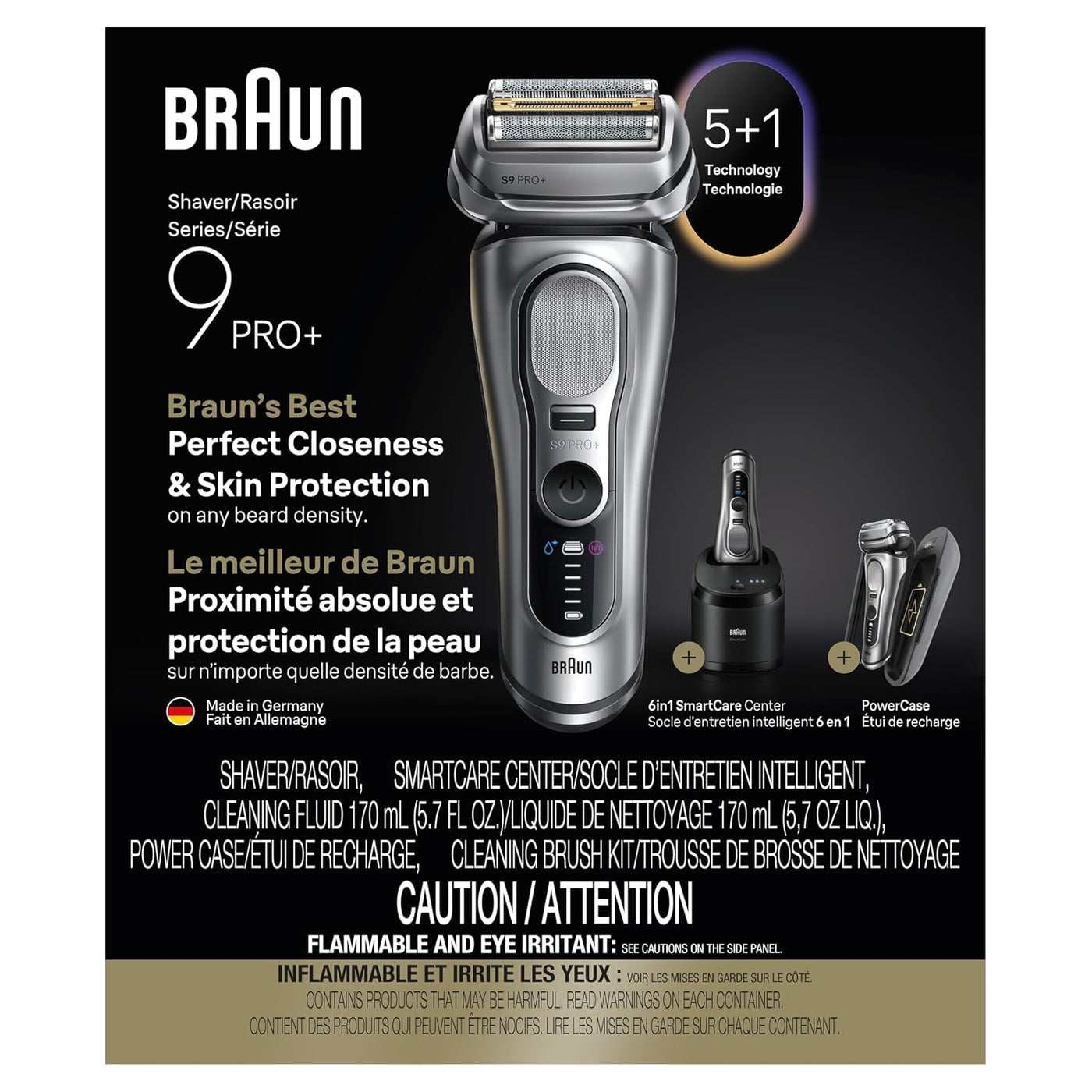 Braun Maquinilla de afeitar eléctrica para hombres Serie 9 PRO+ Máq...