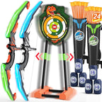 Bow y Arrow para Kids, LED Light Up Archery Set, Indoor Outdoor Sport Gifts para Boys Girls Ages 4-12