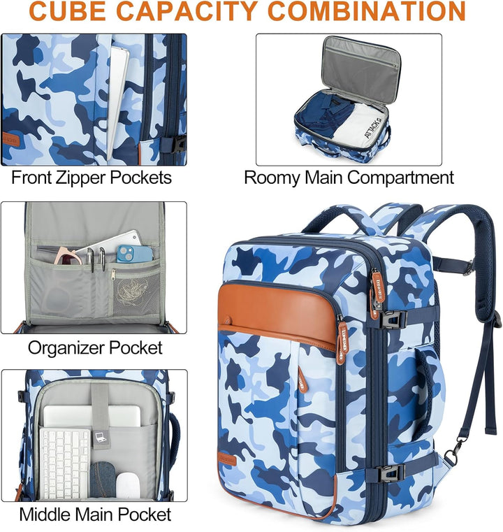 Lumesner Mochilas de viaje de mano, extra grandes de 40 litros apro...