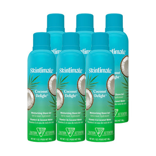 Skintimate Coconut Delight Gel de afeitado para mujer, paquete de 6...