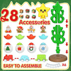 Árbol de Navidad para niños mejorado con estrella en la parte superior con luz, sonido y música, juego de tren de juguete alrededor del árbol para niños de 3 a 5 años, decoración funcional para