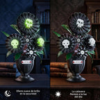 Kit de construcción de girasol de calavera gótica, regalo de decoración de