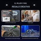 Lámpara Mostarle Lámpara de Cristal Araña Saltarina Rompecabezas de Metal 3D, Arcynix Kit de Modelo DIY Araña Mecánica Sci-Fi Decoración Steampunk, Regalo Creativo y Decoración Futurista del Hogar para