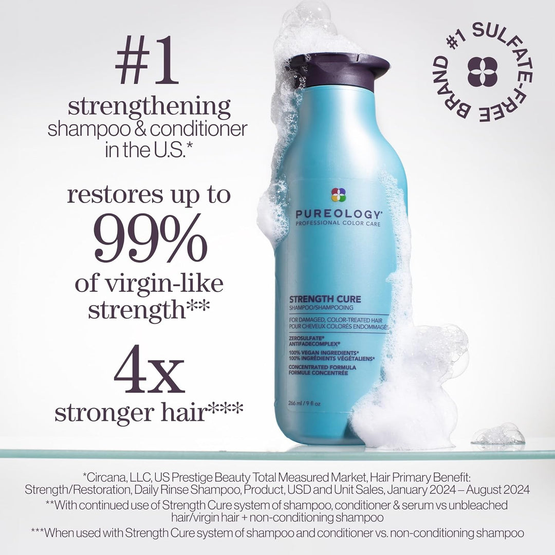 Pureology Champú Strength Cure | Para cabello dañado y teñido | For...