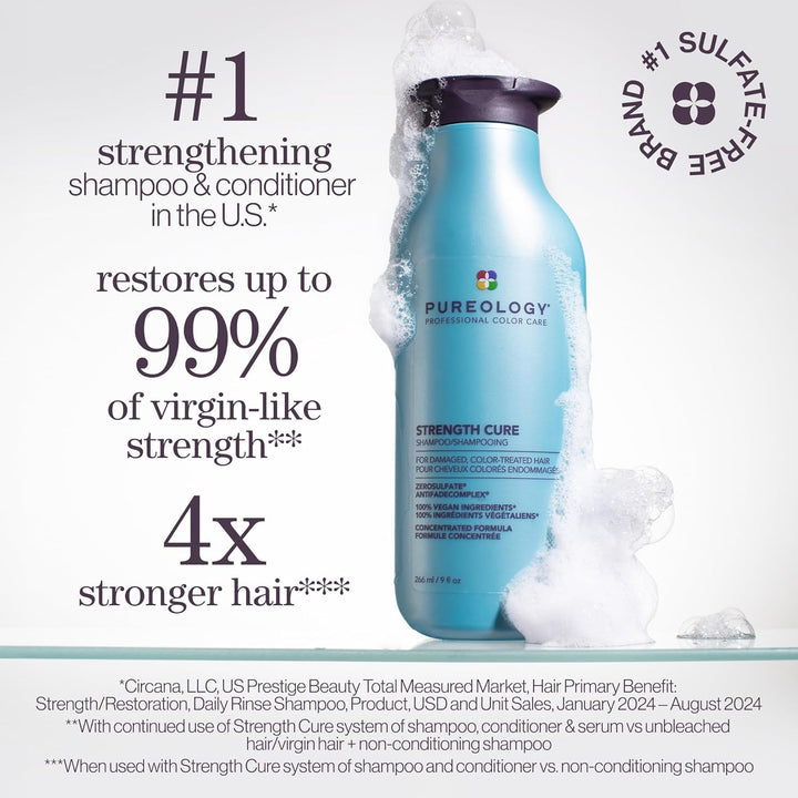 Pureology Champú Strength Cure | Para cabello dañado y teñido | For...