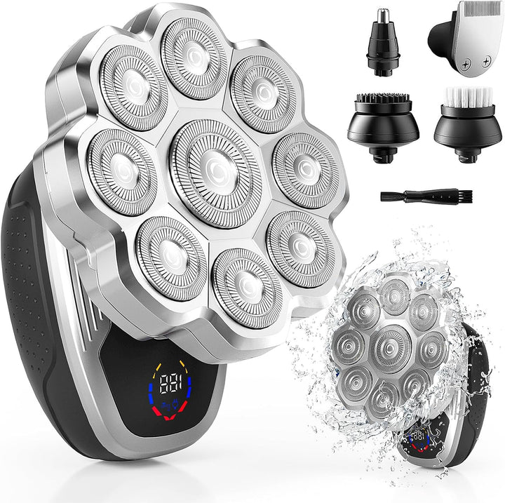 Maquinilla de afeitar eléctrica para hombres, afeitadoras de cabeza...