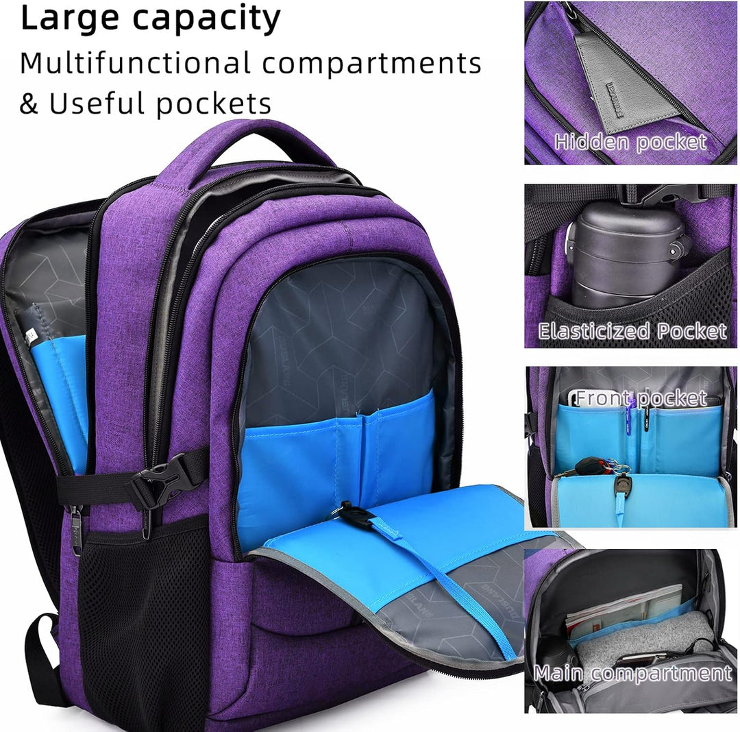 DUSLANG Mochila para laptop de 17 pulgadas para viajes, resistente...