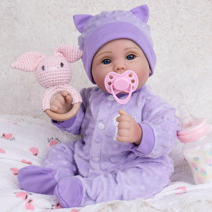 Milidool Muñecas realistas de bebé recién nacido de 18 pulgadas par...
