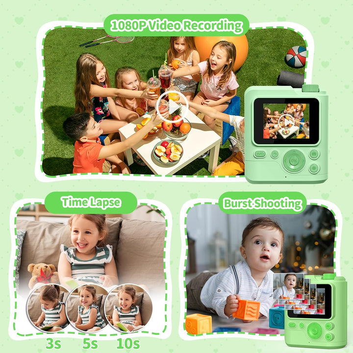 Gofunly Impresión instantánea de cámara para niños, juguete de cáma...