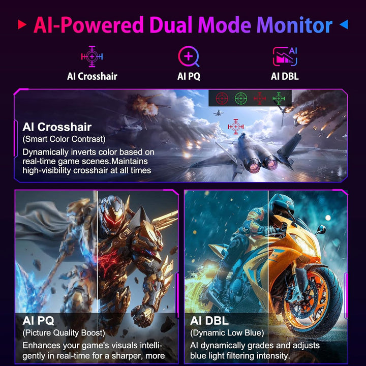 SANSUI Monitor de juegos 4K de 27 pulgadas, UHD 160Hz o FHD 320Hz M...